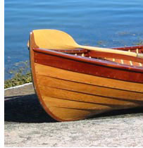 wooden canoe